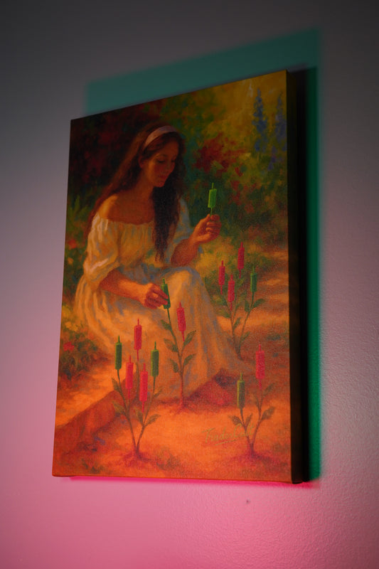 "Picking Candles" Canvas Painting