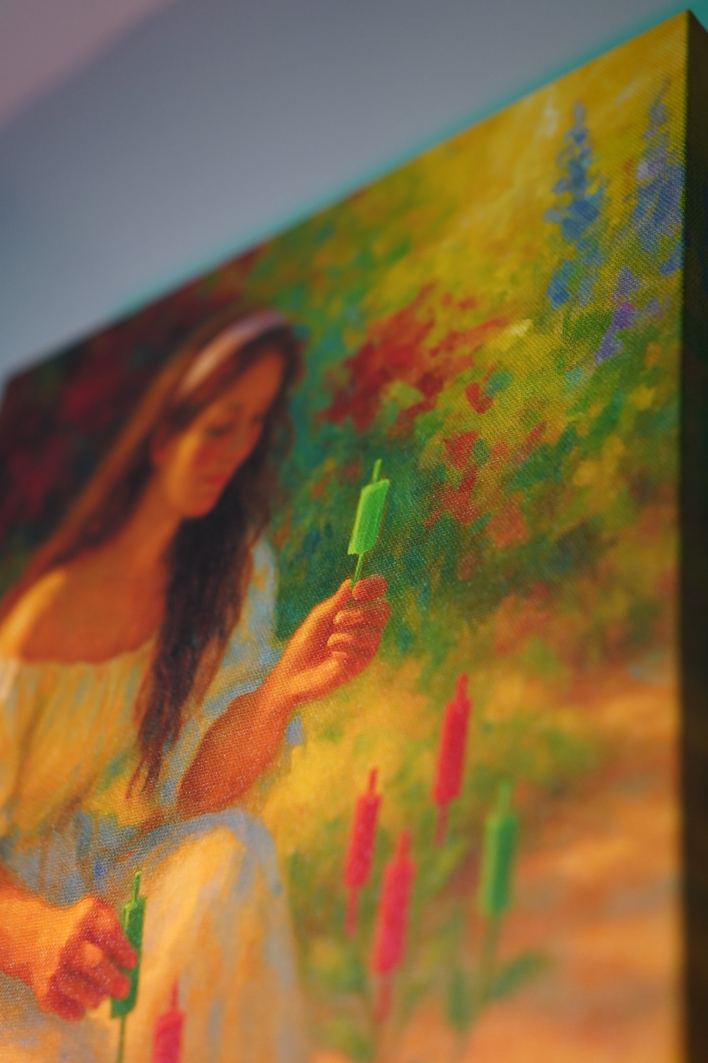"Picking Candles" Canvas Painting