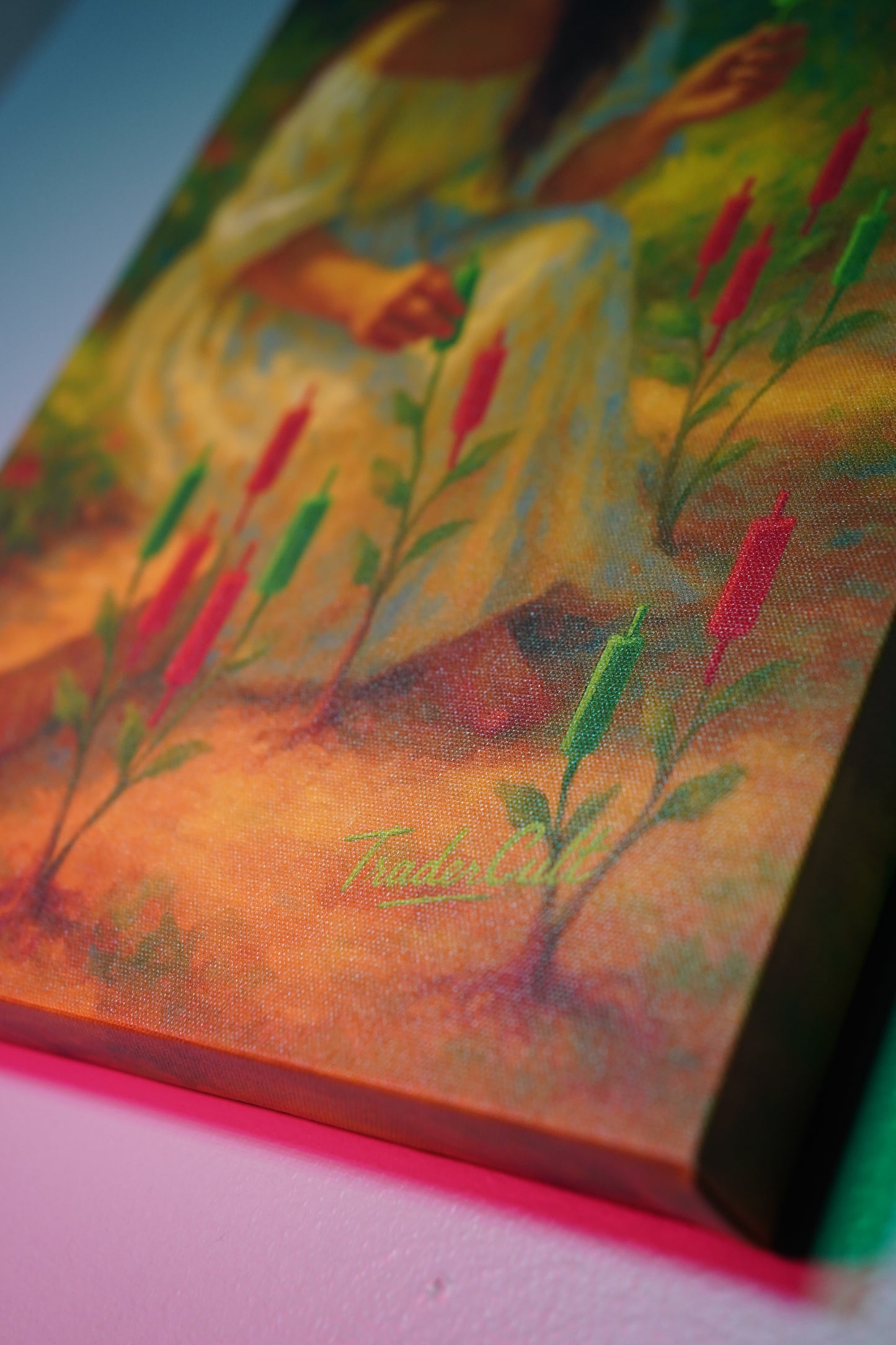 "Picking Candles" Canvas Painting